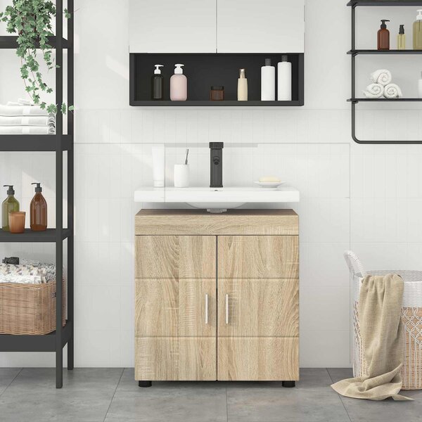 VidaXL Sada koupelnových skříněk TULUM 60 x 34 x 63 cm [880330] Barva: Vysoký lesklý bílý