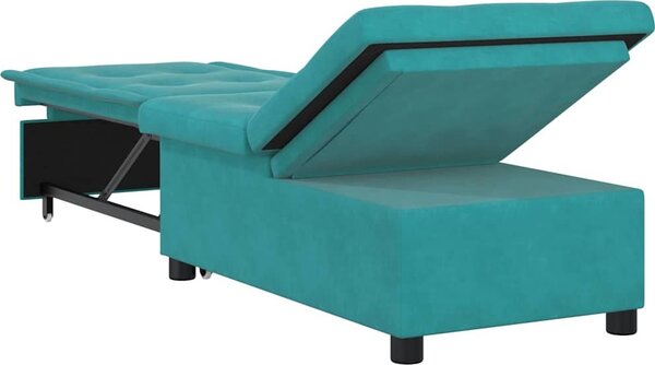 VidaXL Pohovka na spaní 194 x 67 x 82 cm samet [42008603] Barva: Tmavě šedá