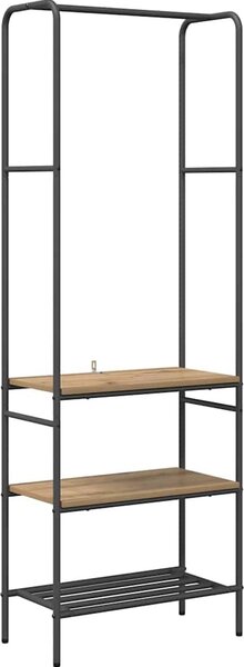 VidaXL Kovový stojan na oblečení 60 x 30 x 171 cm [868462] Barva: dub sonoma