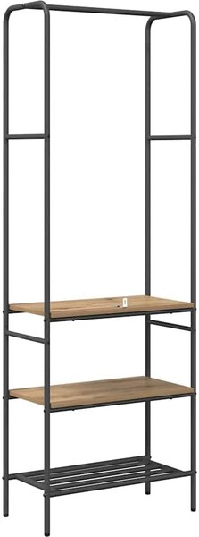 VidaXL Kovový stojan na oblečení 60 x 30 x 171 cm [868462] Barva: dub sonoma