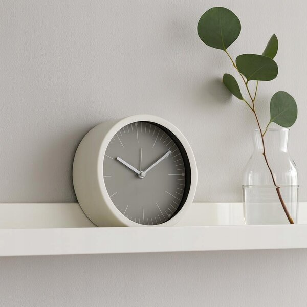 Stolní hodiny Home Styling Collection šedé 15 cm