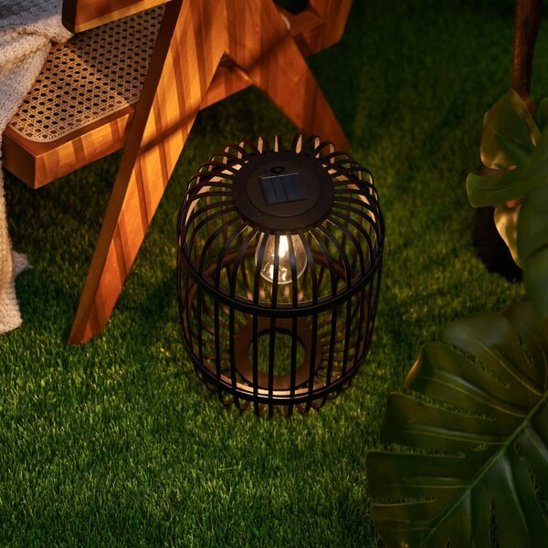 Pauleen LED stolní lampa SUNSHINE RAY s solárním napájením, černá, 25 cm, IP44, Černá, Bambus, Young lifestyle