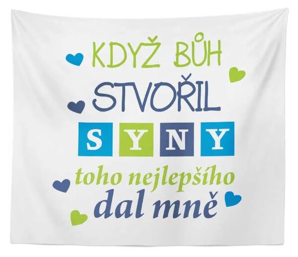 Sablio Deka Když Bůh stvořil syny: 150x120 cm