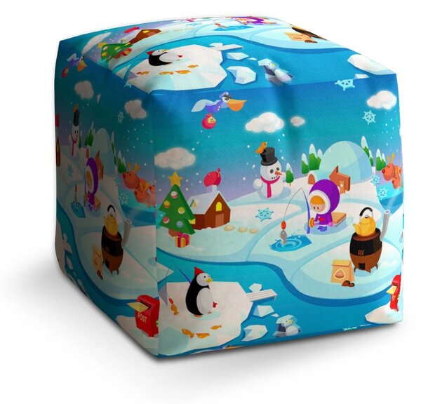 Sablio Taburet Cube Antarktida - 40x40x40 cm