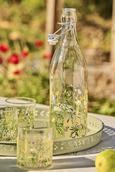Skleněná lahev s klipem Summer Field 1,1 l