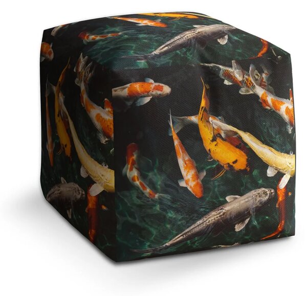 Sablio Taburet Cube Ryby - 40x40x40 cm