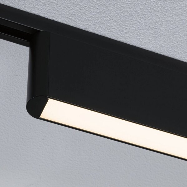 Paulmann LED lištová lampa URail Ceris, černá, 3 000 K, 37 cm, stmívatelný, Černá, Obývací pokoj / jídelna, Hliník, Moderní