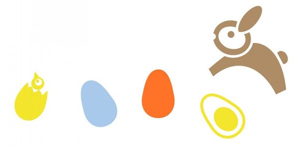 Pieris design Samolepky na okno Zajíček s vajíčky