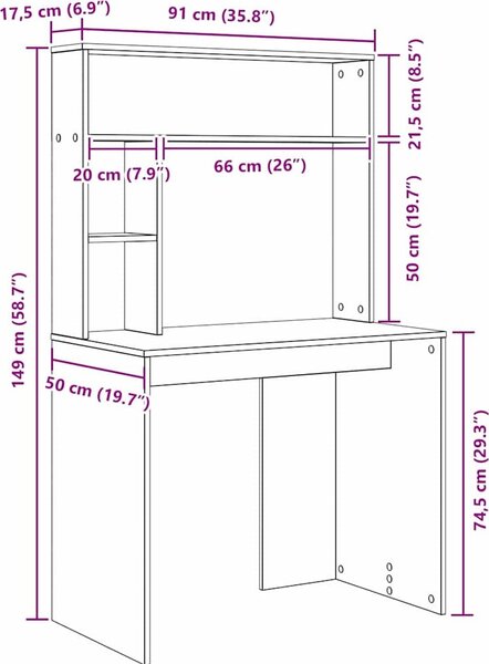 VidaXL Stůl 91 x 50 x 149 cm Kompozitní dřevo [869265] Barva: Bílá