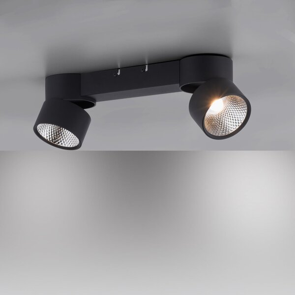 Stropní Lampa PURE, Nola, stmívatelné, Černá, Obývací pokoj, Kov, Moderní