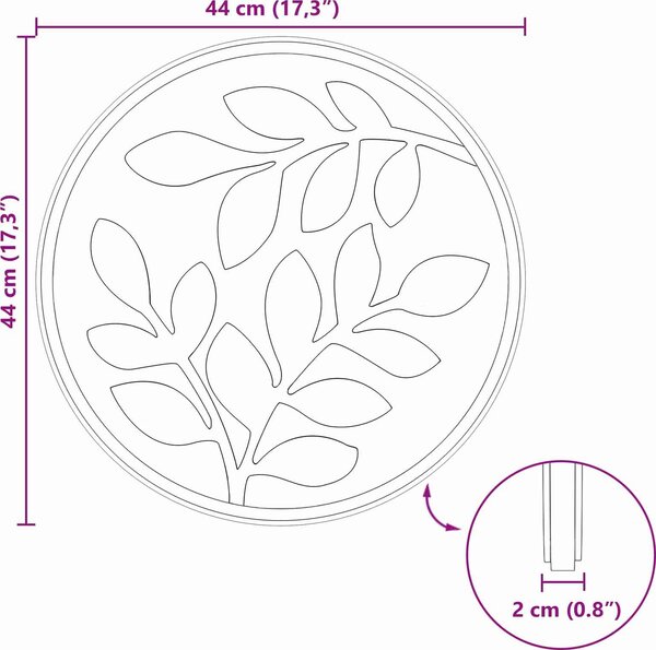 VidaXL Stepping Stone 6 ks Černý Ø 44 x 2 cm Guma [42030077] Barva: Červená