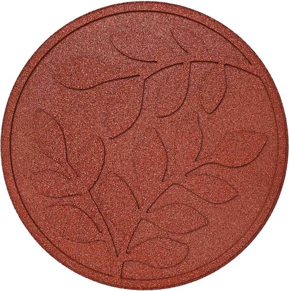 VidaXL Stepping Stone 6 ks Černý Ø 44 x 2 cm Guma [42030077] Barva: Červená