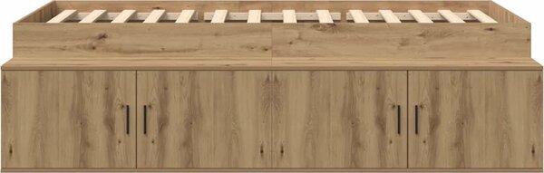 VidaXL Rám postele se dveřmi 90 x 190 cm Kompozitní dřevo [3335212] Barva: dub artisan