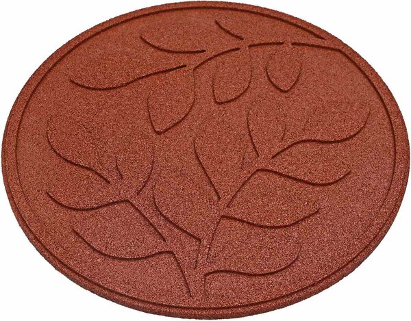 VidaXL Stepping Stone 6 ks Černý Ø 44 x 2 cm Guma [42030077] Barva: Červená