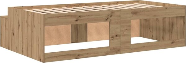 VidaXL Rám postele se dveřmi 90 x 190 cm Kompozitní dřevo [3335212] Barva: dub artisan