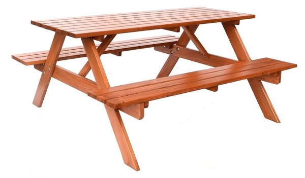PIKNIK zahradní set dřevěný - 220 cm - lakovaný
