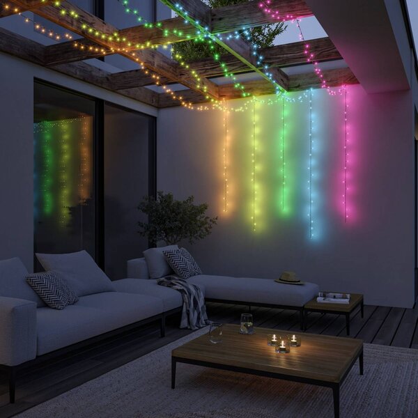 Paulmann Plug & Shine Smart světelná řetěz Yuna 5 m RGB černá, stmívatelný, Černá, Plast, Moderní