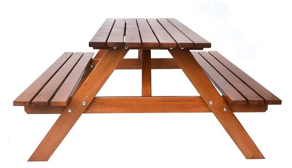 PIKNIK zahradní set dřevěný - 220 cm - lakovaný