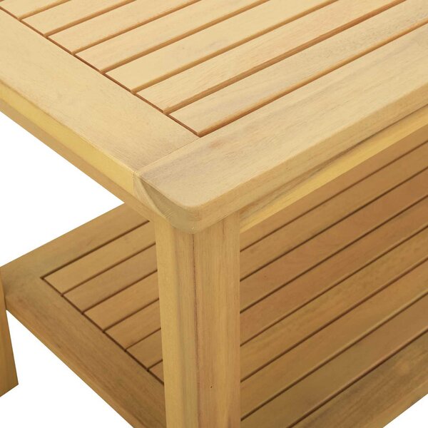 VidaXL Boční stůl Přírodní olej 110 x 55 x 45 cm Masivní akátové dřevo [42026804] Barva: Hnědá