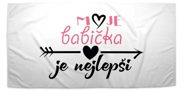 Sablio Ručník Moje babička je nejlepší - 30x50 cm