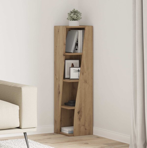 VidaXL Rohová skříňka 27,5x27x102cm Kompozitní dřevo [889854] Barva: kouřový dub