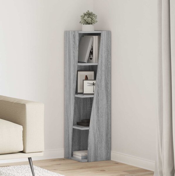 VidaXL Rohová skříňka 27,5x27x102cm Kompozitní dřevo [889854] Barva: kouřový dub