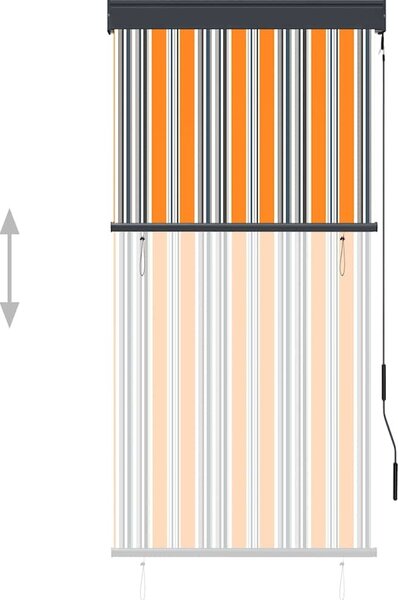 VidaXL Roleta 80 x 250 cm Textil a hliník [145950] Barva: antracitová