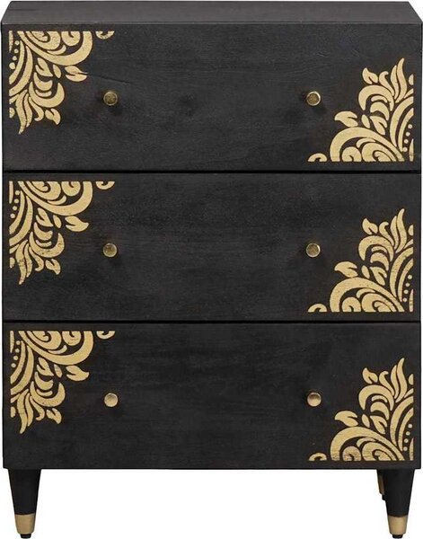 VidaXL Servírovací skříň Šedá a zlatá 60 x 33 x 75 cm [4018811] Barva: medová hnědá