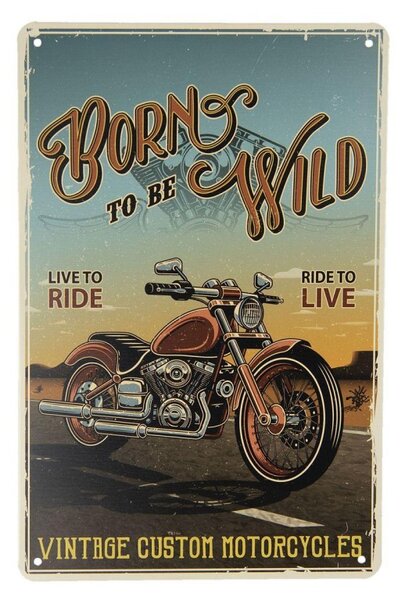 Clayre eff Plechová cedule BORN WILD
