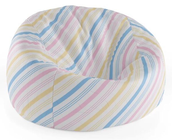 Sablio Sedací vak Cocoon Tříbarevné pruhy - 75 x 45 x 35 cm