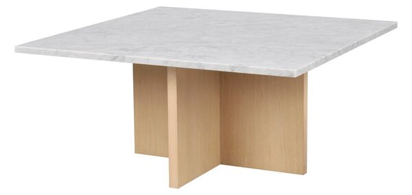 Bílý mramorový konferenční stolek 90x90 cm Brooksville - Rowico
