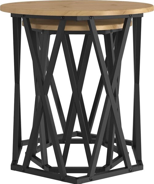 VidaXL Konferenční stolek 2 ks 50 x 50 x 50 cm [868266] Barva: Černý dub