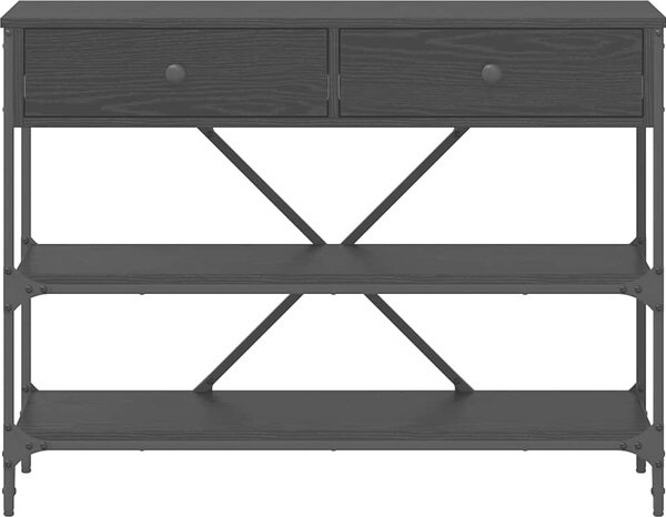 VidaXL Konzolový stolek Hnědá 100 x 34,5 x 75 cm dřevo [871306] Barva: Černý dub