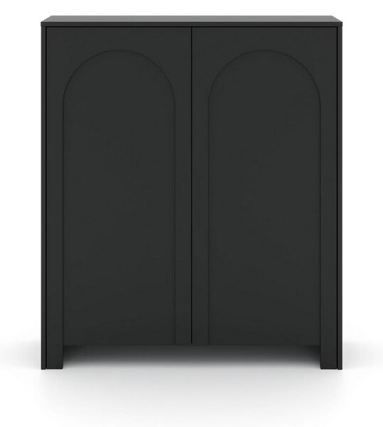 Černá komoda, bezúchytkové otevíraní, š: 100cm