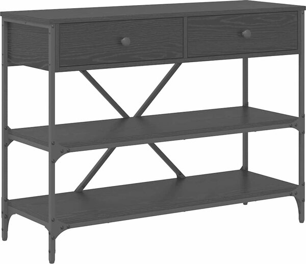 VidaXL Konzolový stolek Hnědá 100 x 34,5 x 75 cm dřevo [871306] Barva: Černý dub