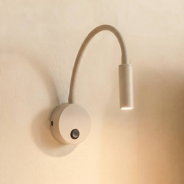 TK Lighting Nástěnné světlo Lagos, pískové/černé, G9, výška 45 cm, kov, stmívatelný, Krémová / jantar, Ložnice, kov