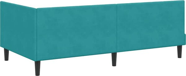 VidaXL Rohový rám postele s čelo 90 cm x 200 cm samet [42016356] Barva: světle šedá