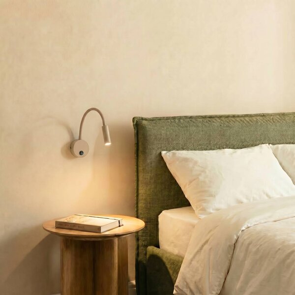 TK Lighting Nástěnné světlo Lagos, pískové/černé, G9, výška 45 cm, kov, stmívatelný, Krémová / jantar, Ložnice, kov