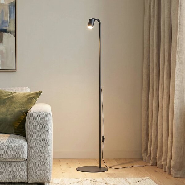 TK Lighting Stojací lampa Nex, černá, kov, výška 140 cm, GU10, Černá, Obývací pokoj / jídelna, kov