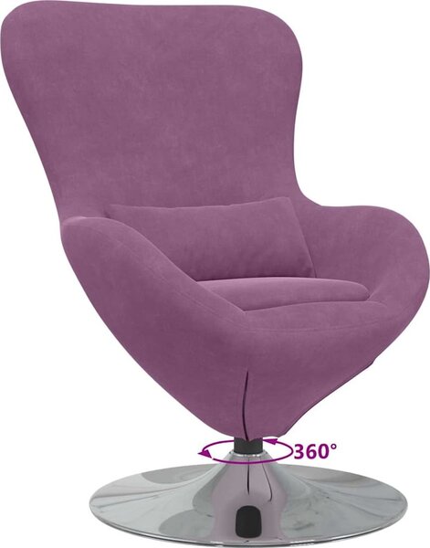 VidaXL Vajíčkové křeslo samet [42002735] Barva: krémová