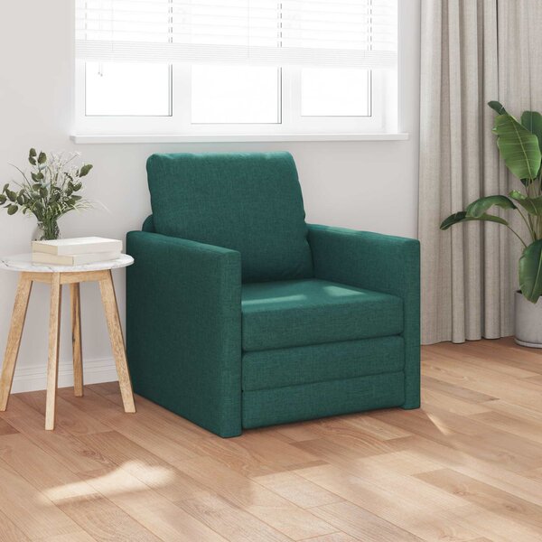 VidaXL Pohovka na spaní 74 x 77 x 81 cm textil [4106630] Barva: Tmavě šedá