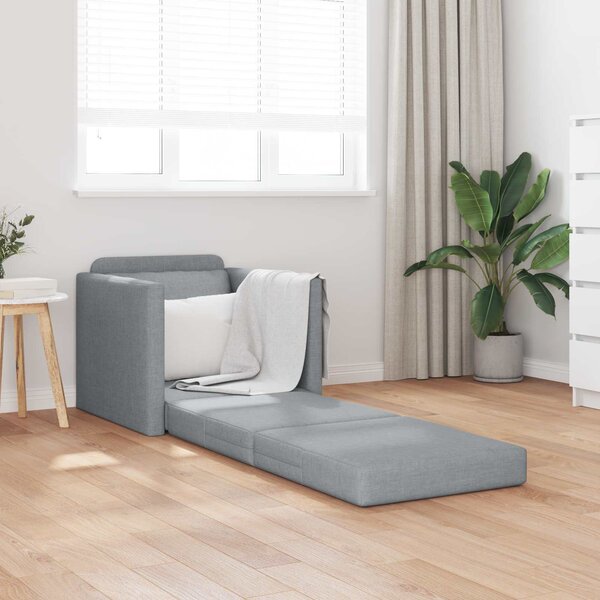 VidaXL Pohovka na spaní 74 x 77 x 81 cm textil [4106630] Barva: Tmavě šedá