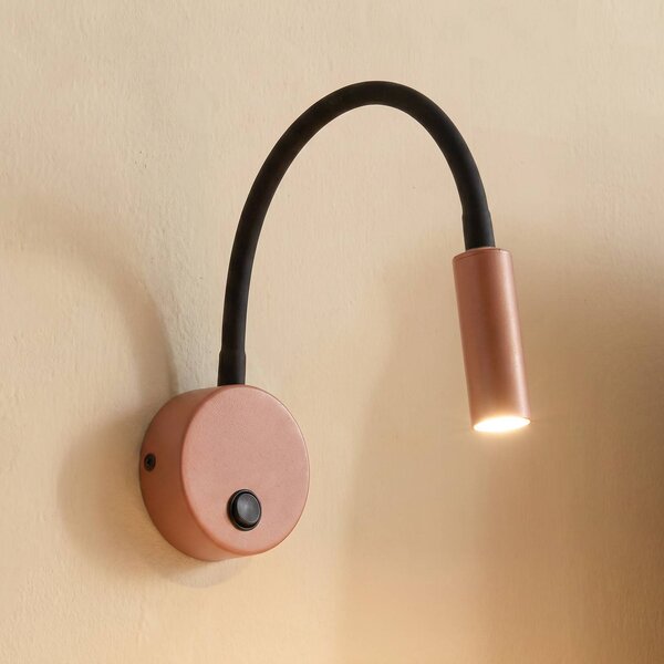 TK Lighting Nástěnné světlo Lagos, červené/černé, G9, výška 45 cm, kov, stmívatelný, Červená, Ložnice, kov