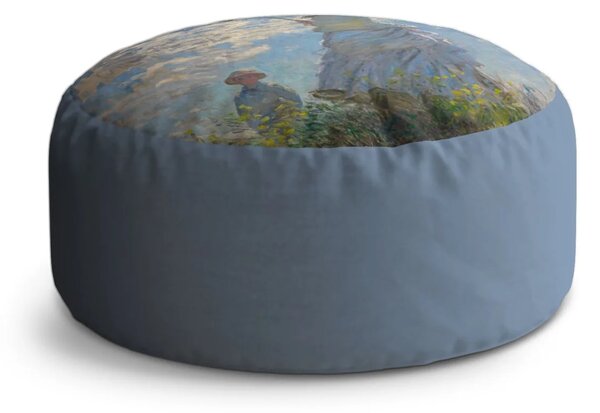 Sablio Taburet Circle Dáma se slunečníkem - Claude Monet: 38x48 cm