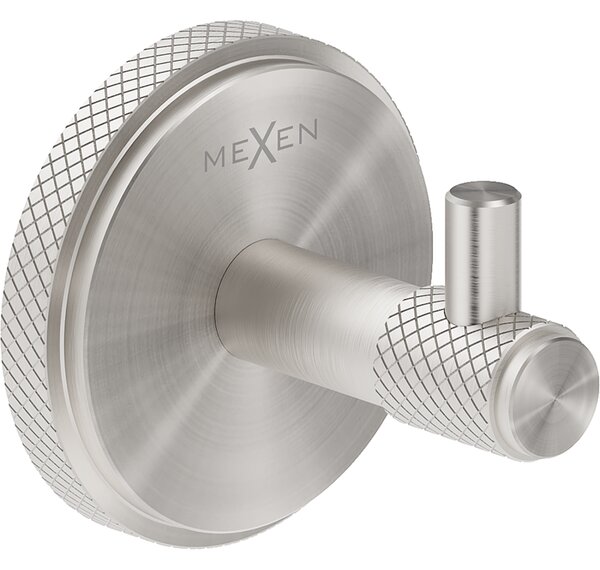 Mexen Gravo, nástěnný háček na ručníky, broušená ocel, 70A93011-97