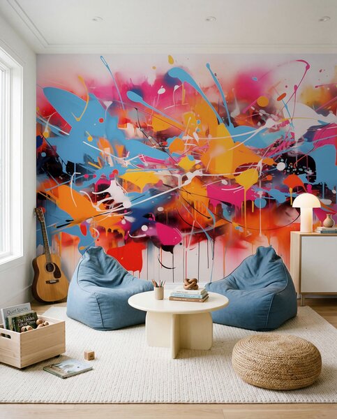 Fototapety Abstraktní střípky jasných barev, Fototapety abstraktní, w02219 : uwalls.cz