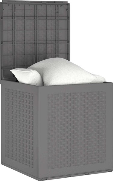 VidaXL Úložná krabice s úložištěm 55 x 53 x 57 cm Polypropylen [870582] Barva: Hnědá