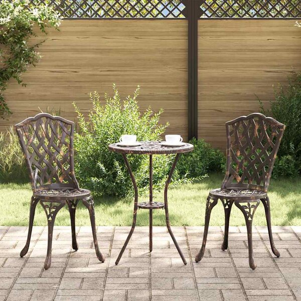 VidaXL Zahradní bistro set 3 ks Hliník [42002393] Barva: Bílá