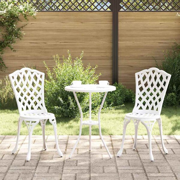 VidaXL Zahradní bistro set 3 ks Hliník [42002393] Barva: Bílá