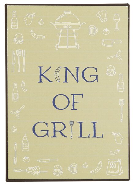 Plechová cedule King of Grill